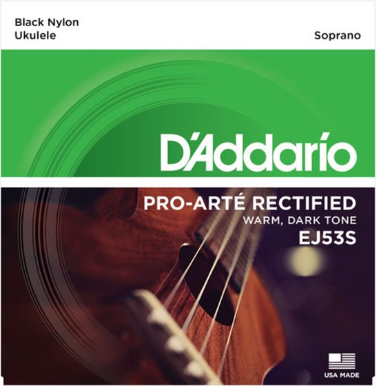 Strings Ukulélé EJ53S Sopran Black Nylon 28-33-40-29