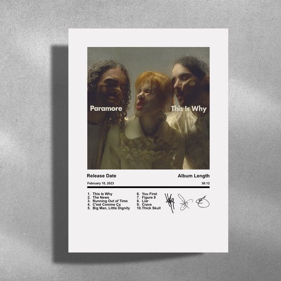 Paramore - This Is Why - Poster métal 30x40cm - Edition White