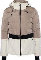 Falcon Abigail Ski Jacket - Wintersportjas Voor Dames - Bruin/Beige - XL