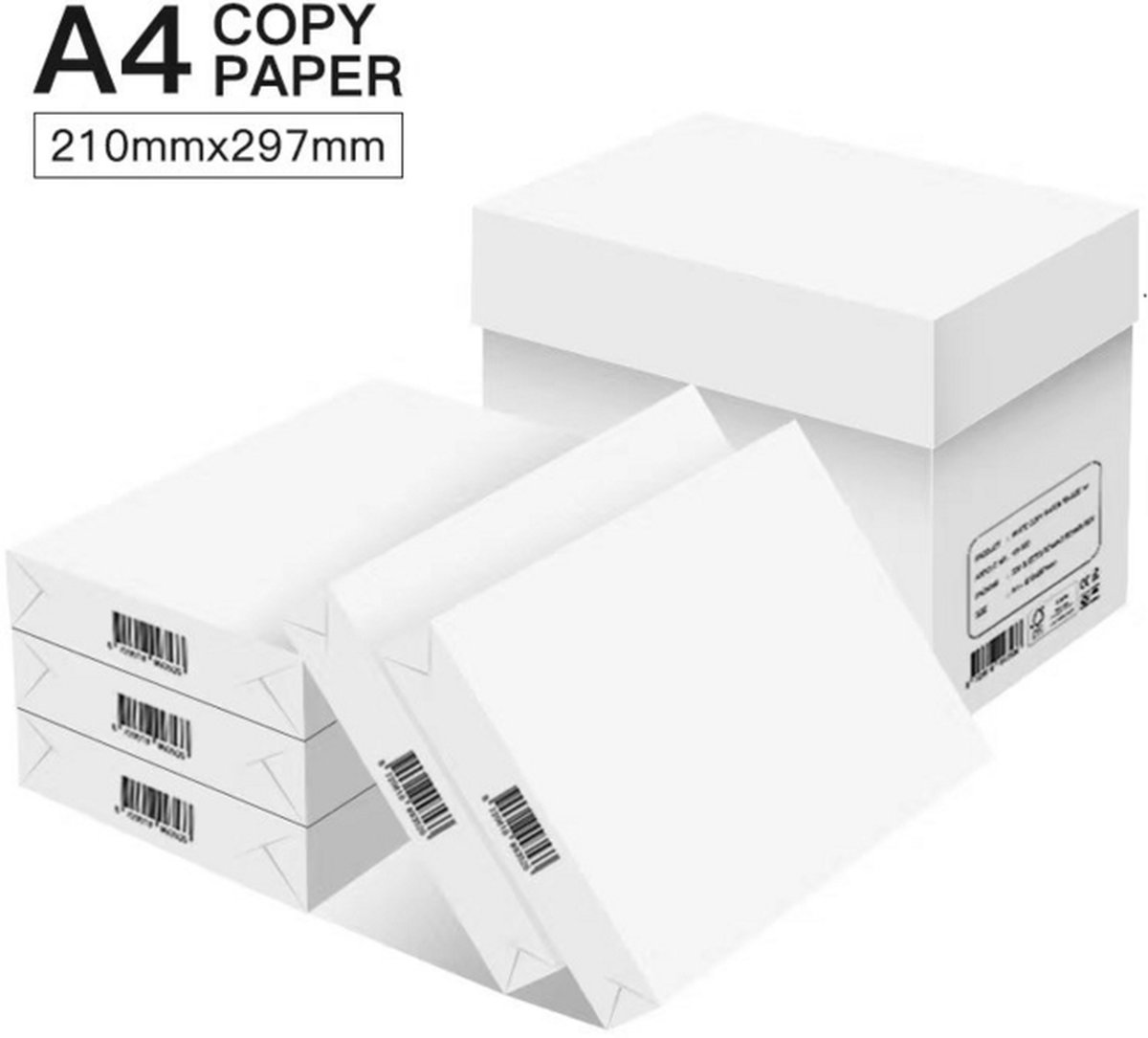 Papier blanc brillant A4 de qualité supérieure - Idéal pour la copie,  l'impression, l'écriture - 210 x 297 mm - 250 feuilles par paquet