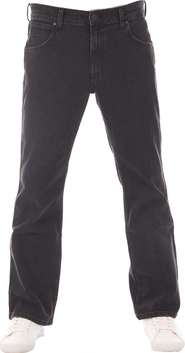 Wrangler Heren Jeans Broeken Jacksville bootcut Fit Zwart Volwassenen Denim Jeansbroek