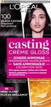 L’Oréal Paris Casting Crème Gloss Zwart 100 - Semi-permanente Haarkleuring Zonder Ammoniak