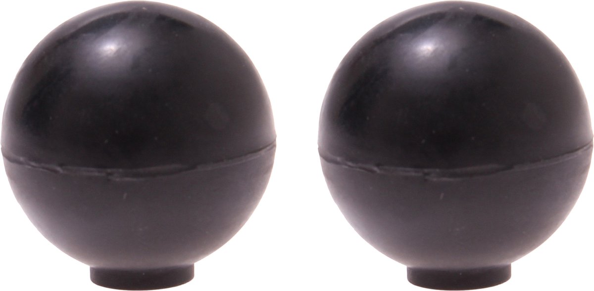 Protect-it Deurstopper/deurbuffer Golf - 2x - D35mm - rubber - zwart