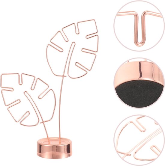 Memohouder tropisch blad design kaarthouder memo clip houder standaard
