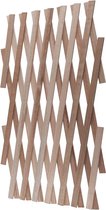 Dennenhouten trellis, klimhulp, houten hek, plantenrooster, opvouwbaar, variabel verstelbaar, 45 x 180 cm, beige