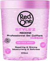 Redone - Style'z - Gel Coiffant - Curl and Wavy - Pour Effet Wave - Réparateur et Brillant, Hydratant et Douceur - 910 ml