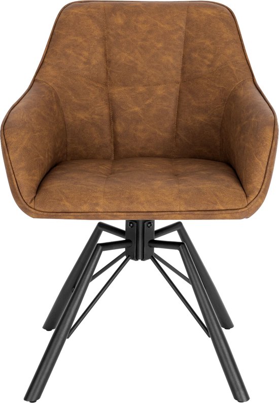 Chaise de Luxe - Chaise de bureau - Fauteuil - Chaise - Chaise de salle à manger de Luxe - Chaise longue - Marron clair - Faux cuir