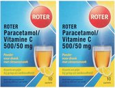 Roter Paracetamol Vitamine C 500/50mg - 2 x 10 sachets