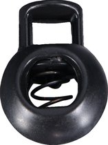 Koordstopper - cord lock bal klein - 15 x 17.5 mm - zwart - 4 stuks