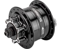 Shimano DH-3D32 Naafdynamo 6-Bolt Quick Release - Zwart - 36 gaats