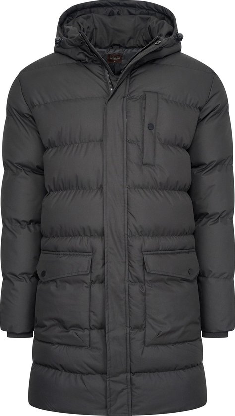 Cappuccino Italia - Heren Jas winter Hooded Winter Jacket Zwart - Zwart - Maat XL