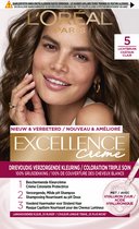 L'Oréal Paris Excellence Crème Lichtbruin 5 - Permanente Haarkleuring - Drievoudige verzorging met hyaluronzuur - Haarverf