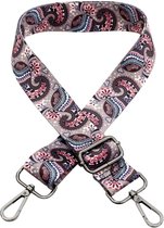Schouderriem Paisley Print - bag strap - verstelbaar - met gespen - afneembare schouderband -tassenriem