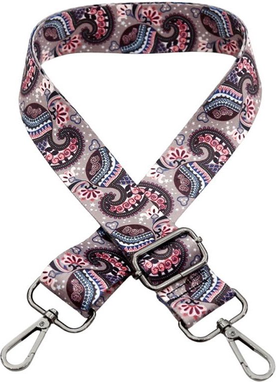 Schouderriem Paisley Print - bag strap - verstelbaar - met gespen - afneembare schouderband -tassenriem