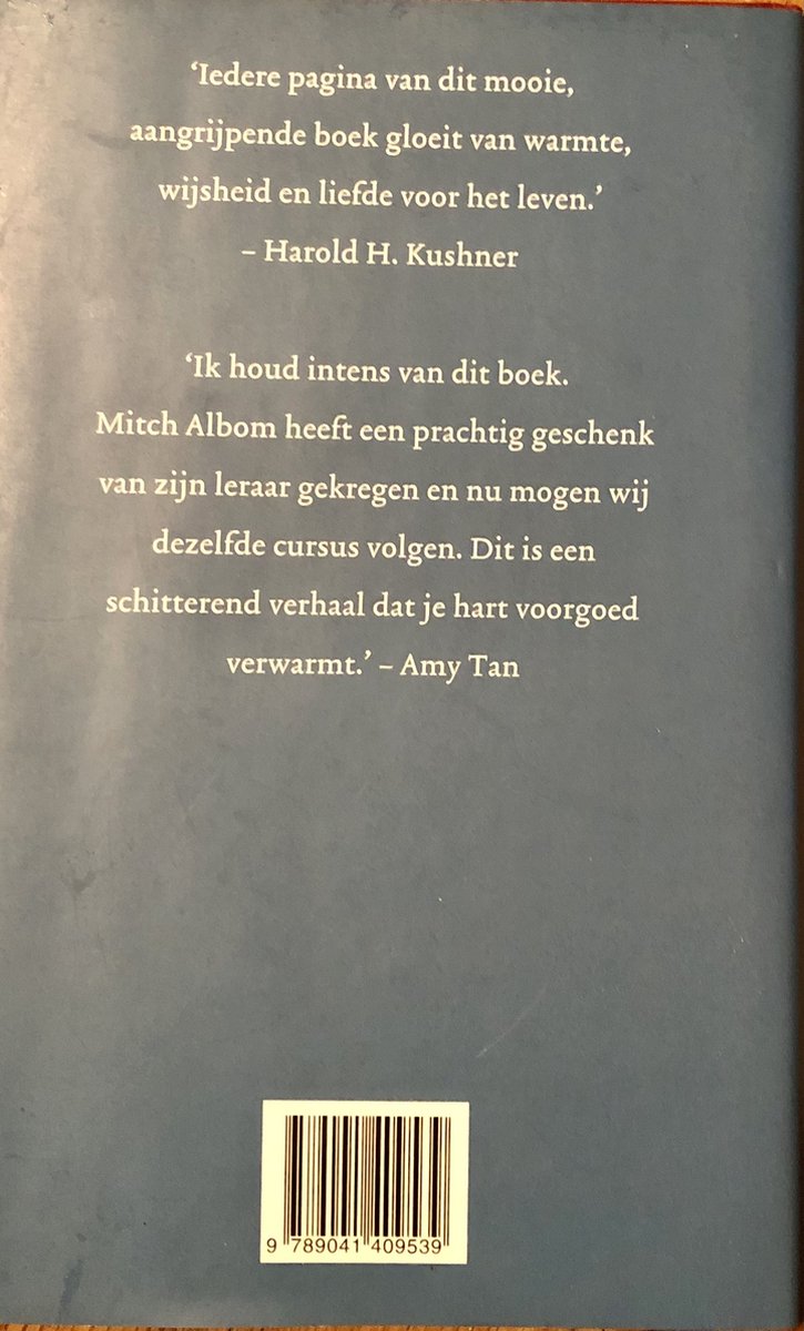Mijn Dinsdagen Met Morrie - back cover