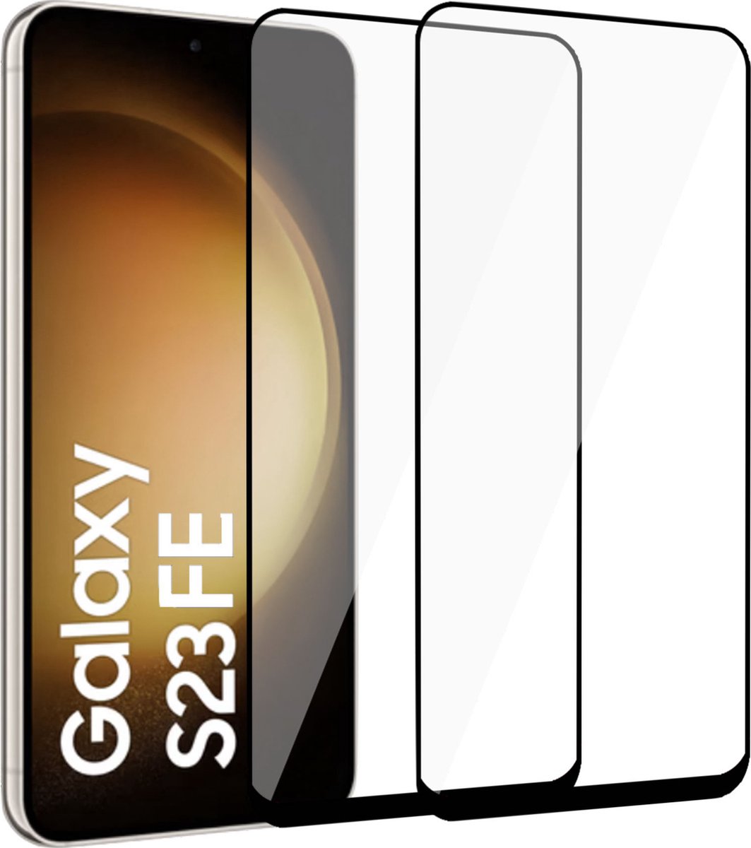 2x Geschikt voor Samsung Galaxy S23 FE - Screenprotector - Gehard Glas - Full GuardCover