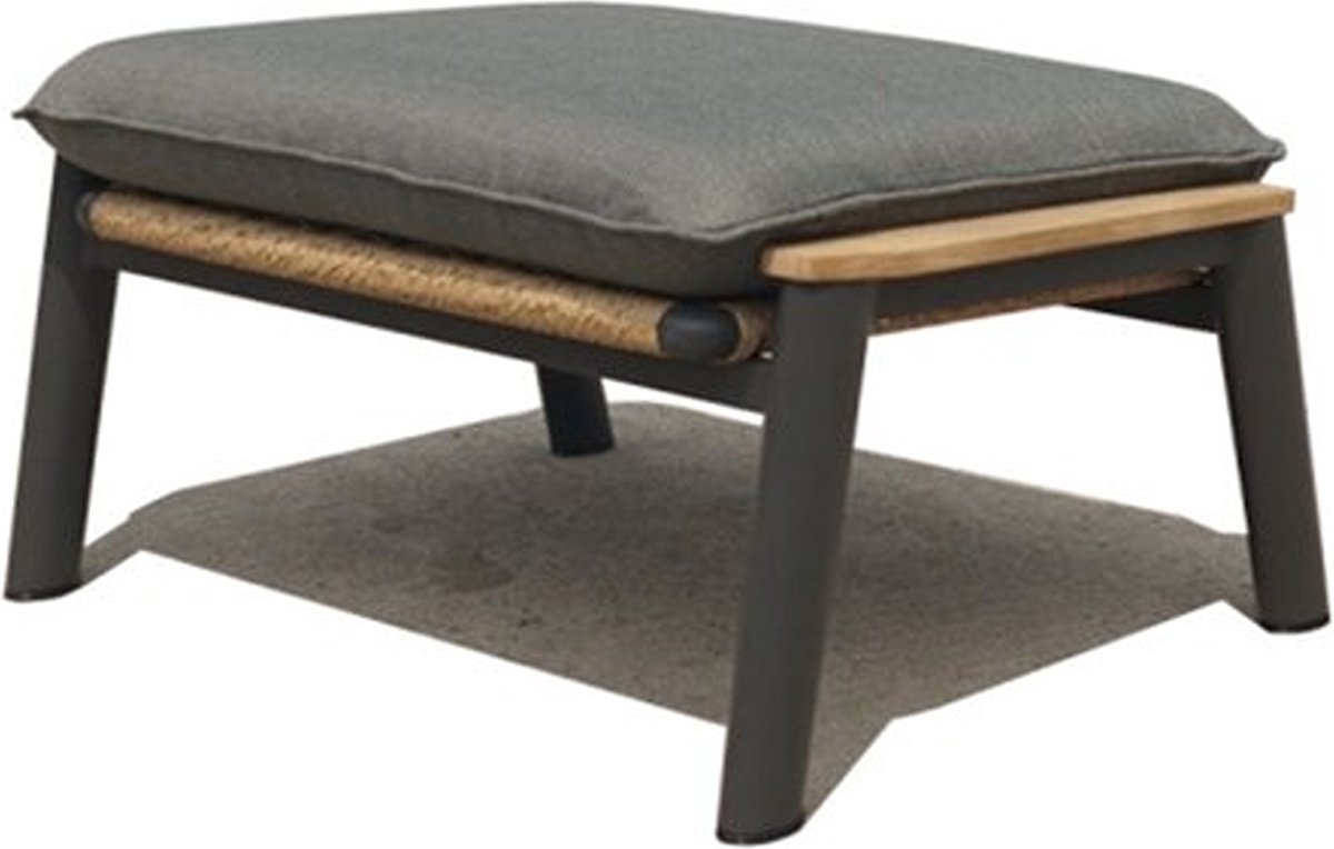 AVH-Collectie Alzano voetenbank aluminium teak antraciet