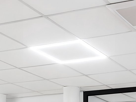 2X Linear LED Paneel - Dimbaar - Vierkant - Helder witlicht 4000K - Geschikt voor Ophangset, Opbouwframe & Systeemplafonds - Verlichtige rand - 36W 100lm/W - Duurzaam en Energiebesparend