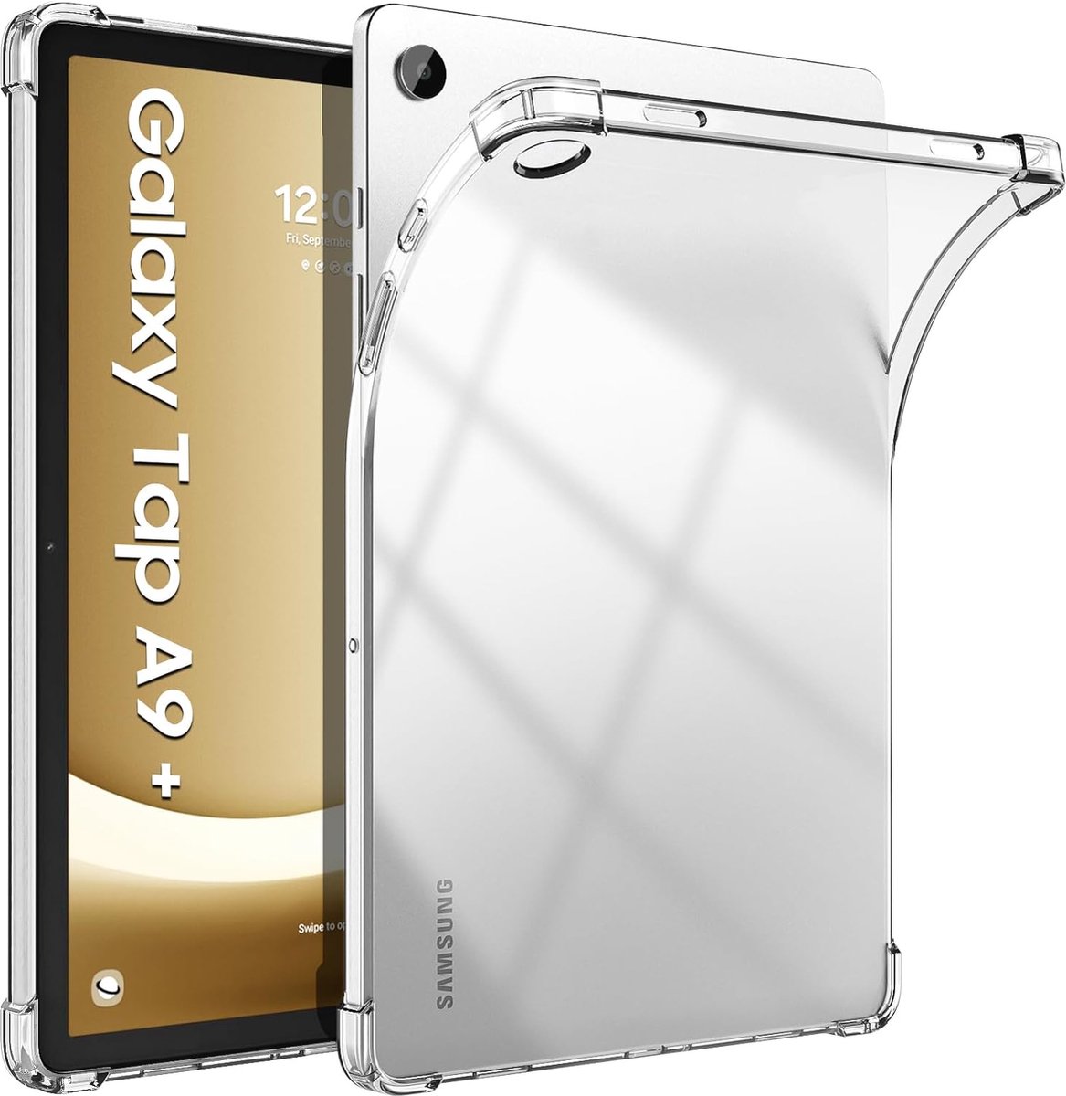 Hoes geschikt voor Samsung Galaxy Tab A9 Plus Tablet hoes - Arara Shockproof Case tablet - Transparant