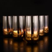 Abka Kristal - Mirror Gold - Longdrinkglas set (470 ml) - 6 stuks