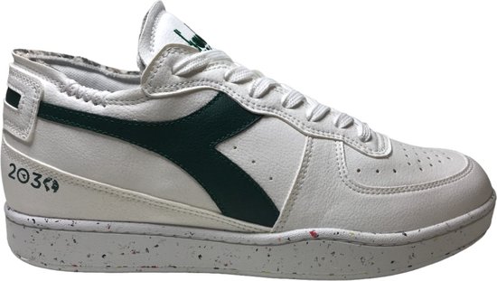 Diadora Heritage - Mi Basket Row Cut 2030 - Mt 44,5 - Veter sneakers - Vegan - Wit/groen