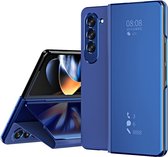 Lunso - Geschikt voor Samsung Galaxy Z Fold5 - Window view cover hoes - Blauw