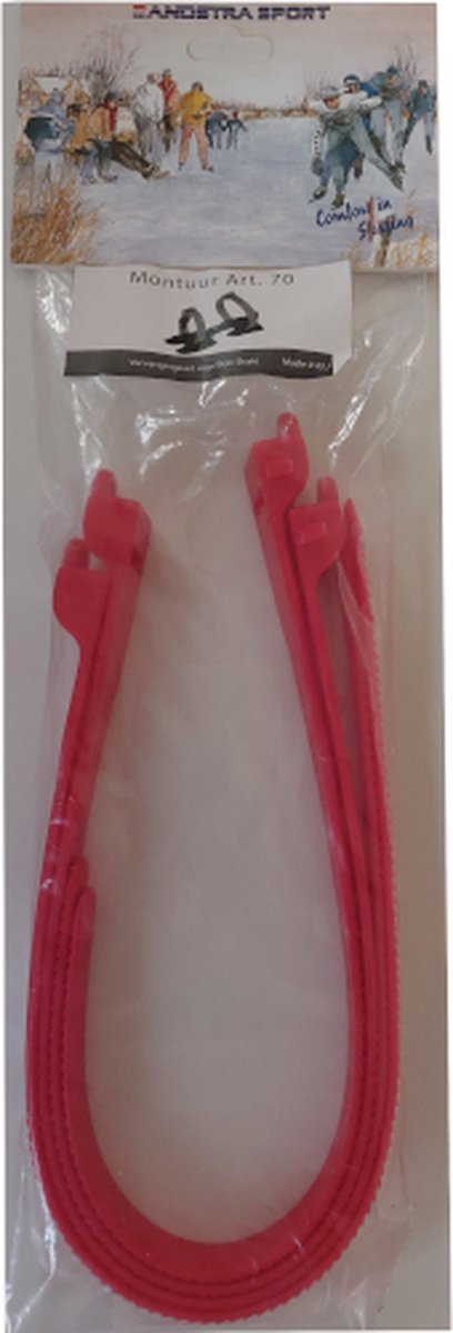 Kunststof Riempjes (Set van 4 stuks) voor Bob Skate Glij-ijzers Zandstra – Rood