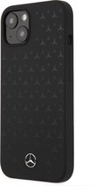 Mercedes-Benz Silicone Backcover hoesje - Stars Pattern - Zwart - voor iPhone 14 Plus