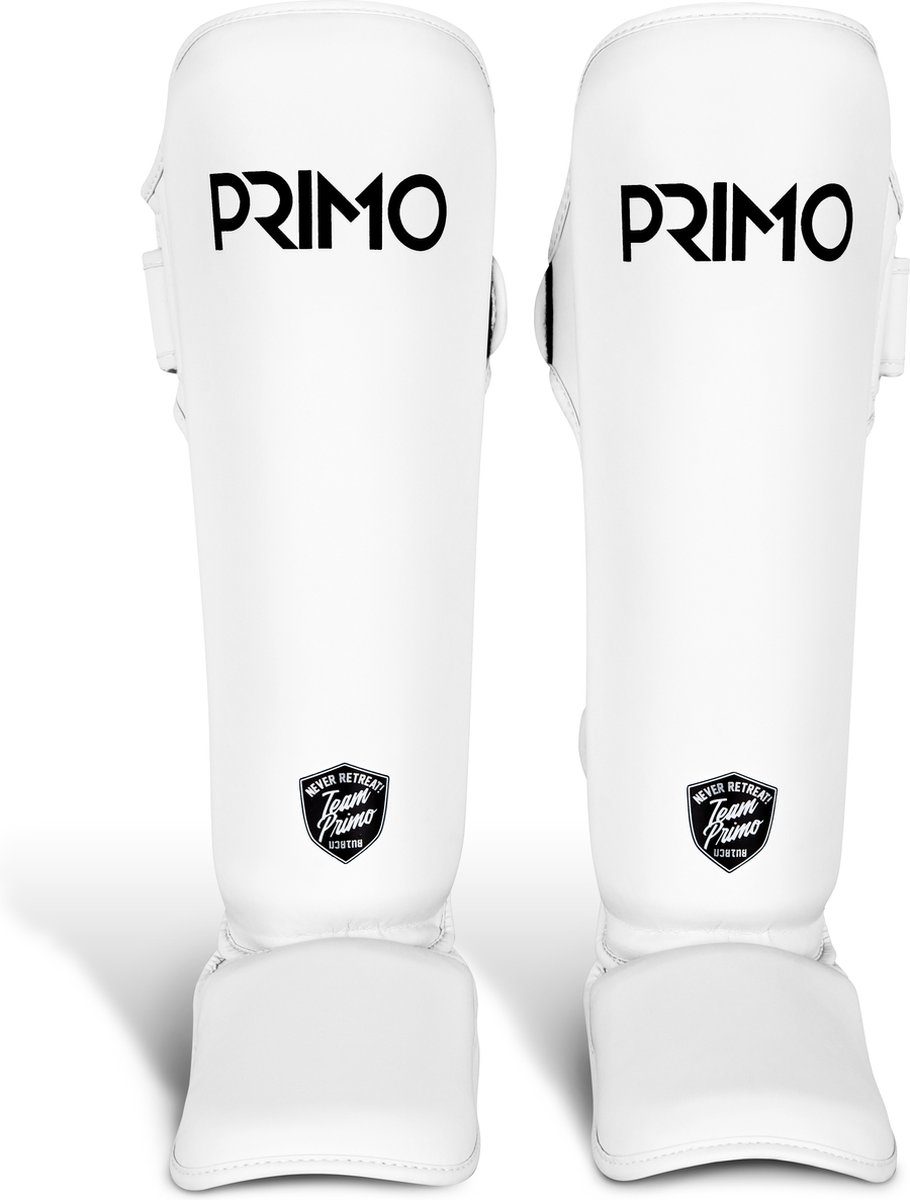 Primo Classic Muay Thai Scheenbeschermer - Wit - Maat XL