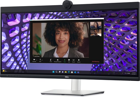 34″ Dell P3424WEB gebogen IPS monitor 3440×1440 WQHD 21:9 ultrawide LCD 4K 60Hz zwart