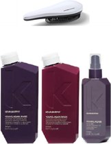 Kevin Murphy - Young Again Set - Wash + Rinse + Treatment Oil + KG Ontwarborstel - Olie - Kevin.Murphy - Giftset - Haar Pakket - Young.Again