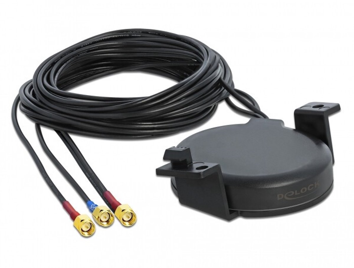 Delock Multiband Antenne LTE-MIMO GALILEO GPS 3 x SMA St RG