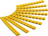Goobay markeerclips (A-B-C) voor kabels - 3,8 - 5,9 mm - 90 stuks / geel