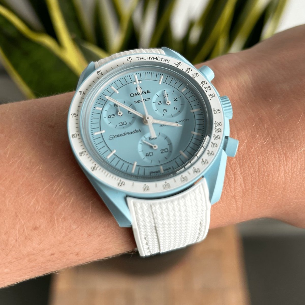 MoonSwatch horlogebandje - Wit Tailor Fit - Rubber Watch Strap