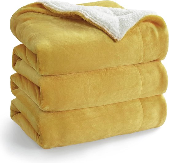WOLTU Gewichtsdecke Therapiedecke Erwachsene 7kg doppelseitige schwere Decke aus Flanell Sherpa, weiche Flauschige beschwerte Decke mit Glaskügelchen, Weighted Blanket Anti Stress, Grau, 135x200