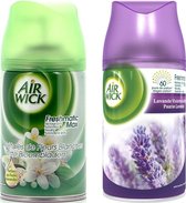 Air Wick Duopak MIX - Lavendel & Jasmjn Witte bloemen - Navulling 2 x 250 ml