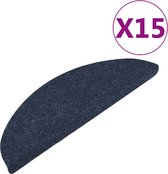 vidaXL - Trapmatten - zelfklevend - 15 - st - 56x17x3 - cm - blauw