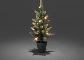 Konstsmide 3780 - Kerstdecoratie - 10 lamps LED kerstboompje - 45cm - 6u en 9u timer - op batterij - voor buiten - warmwit