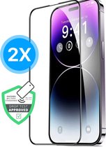 2x Screenprotector - Geschikt voor iPhone 14 Plus - Screen Protector - Full Cover - Plakgarantie