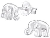 Joy|S - Zilveren olifant oorbellen - baby olifantje - 8 x 5 mm