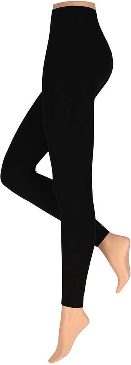 Gevoerde fleece legging zwart - Maat S