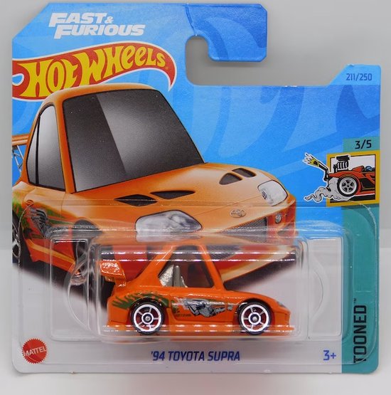 Hot wheels Toyota Supra Oranje - Die cast 1:64 - spaar ze allemaal