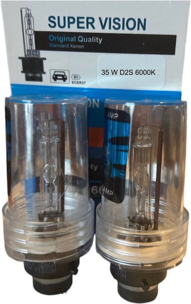 Xenon Lampen D2S 6000k- Helder wit - blauw licht / 35W / Grootlicht / Dimlicht / Lamp / Autolamp / Autolampen / Origineel Xenon D2S