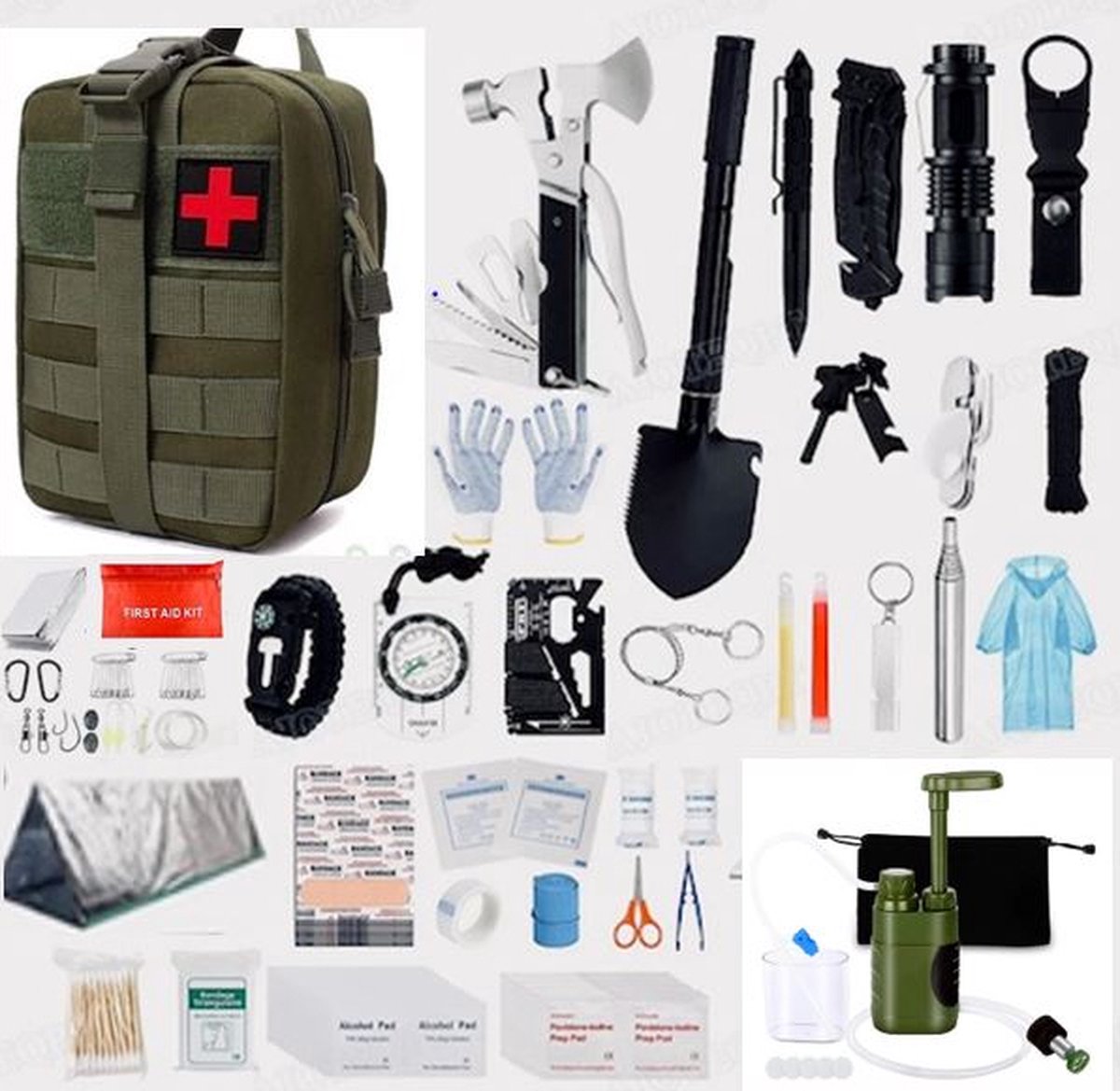 Kit de Survie Complet + Filtre à Eau