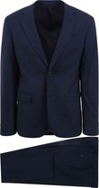 Suitable - Strato Toulon Kostuum Wol Donkerblauw - Heren - Maat 46 - Slim-fit