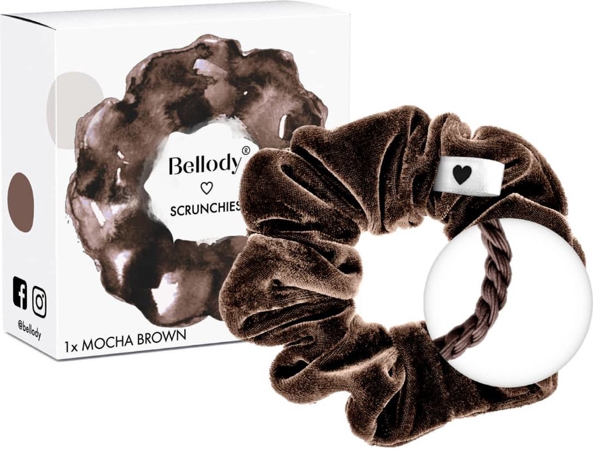Bellody - Scrunchie Haargummie - Mocha Bruin
