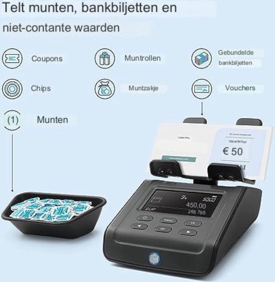 Biljettelmachine - Geld machine teller - Geld Tel Machine - Zwart - Merkloos