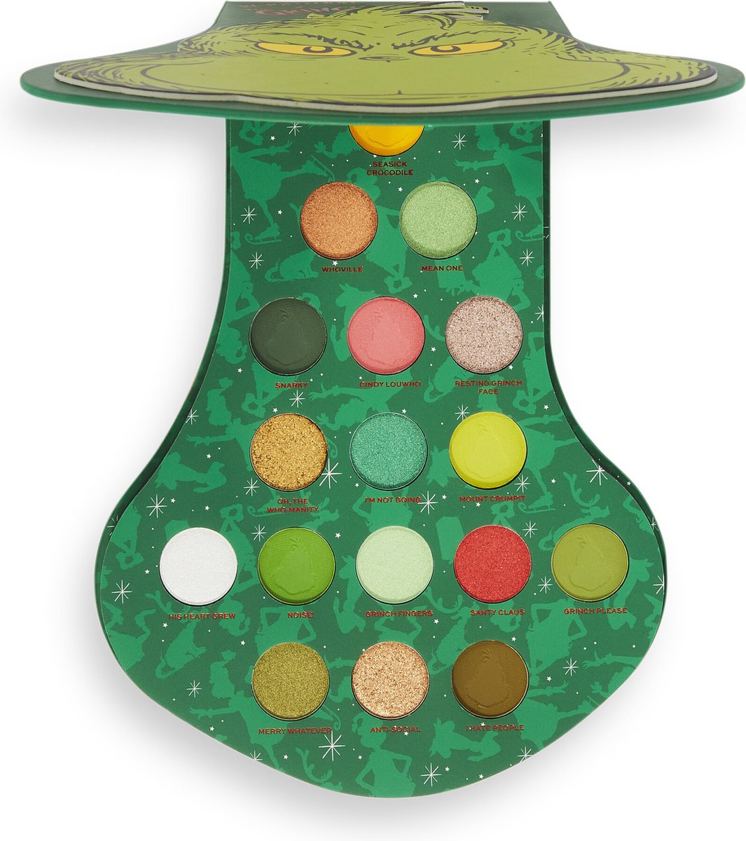 Makeup Revolution x The Grinch The Grinch Eyeshadow Palette bol