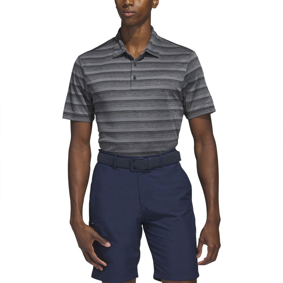 Adidas 2 Color Stripe Korte Mouw Poloshirt S Zwart