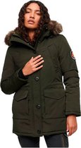 Superdry Everest Faux Fur Hooded Parka Dames Jas - Abyss Khaki - Maat Xs